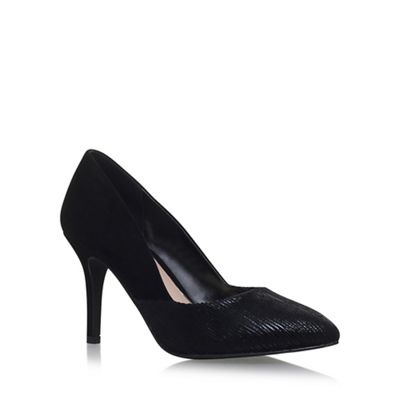 Black 'Savannah' high heel court shoes